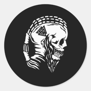 Odin Gud Norse mythology valhalla Viking Nordic Runt Klistermärke