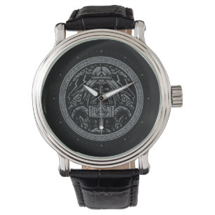 Odin Hammare runor korpar Vikingmytologi Valhall Armbandsur