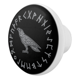 Odin Korp Kråka Vikingmytologi runor runisk Knopp
