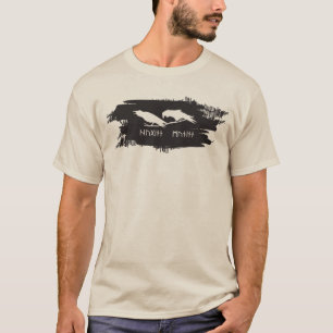 Odin Korp Kråka Vikingmytologi runor runisk T Shirt