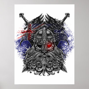 Odin korpars svärd Vikingmytologi Australiens flag Poster