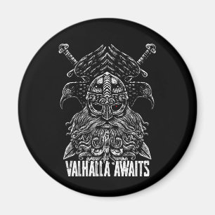Odin korpars Viking mytologi Valhall väntar Magnet