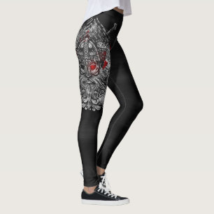 Odin korpens svärd Vikingmytologi Kanada flagga Leggings