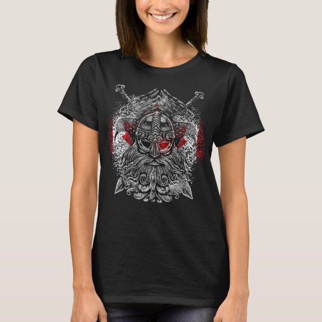 Odin korpens svärd Vikingmytologi Kanada flagga T Shirt (Framsida)