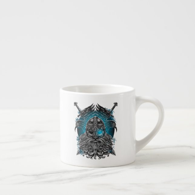 Odin kråkors Vikingamytologi Valhall väntar Espressomugg (Höger)