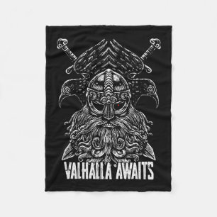 Odin kråkors Vikingamytologi Valhall väntar Fleecefilt