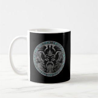 Odin med Fenrir Huginn och Muninn Norse kör Dis Kaffemugg