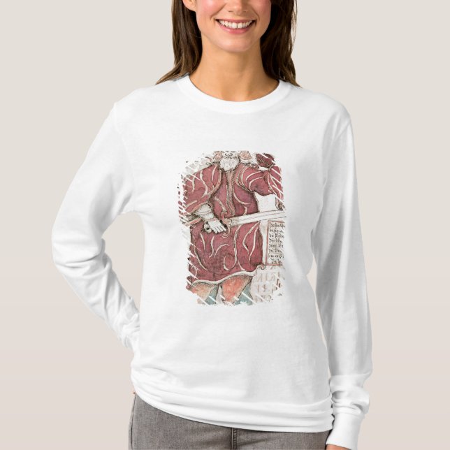 Odin med hans två kråkor, Hugin och Munin T Shirt (Framsida)