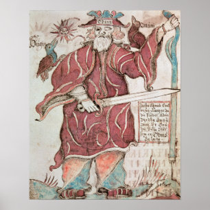 Odin, med sina två kråkor Hugin och Munin Poster