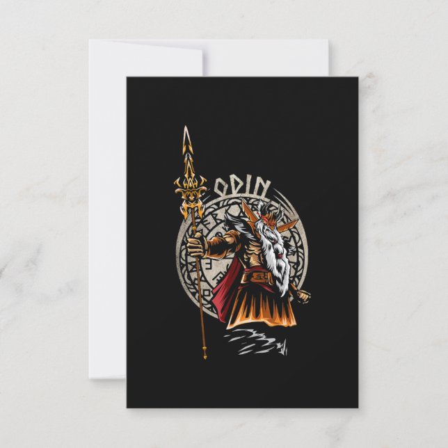 Odin Norse Mythology Valhalla Viking Kort (Framsida)
