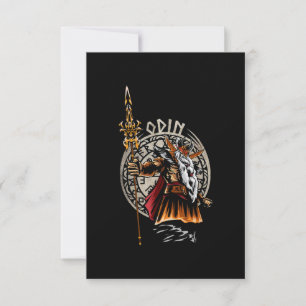 Odin Norse Mythology Valhalla Viking Kort