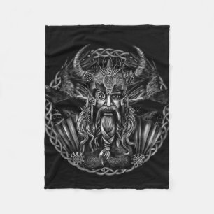 Odin och hans ravens Huginn och Muninn Fleecefilt