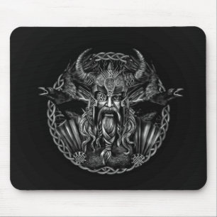 Odin och hans ravens Huginn och Muninn Musmatta
