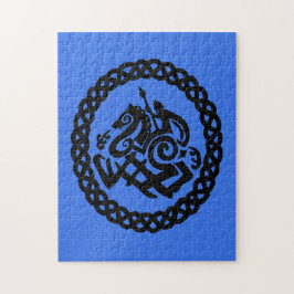 Odin och Sleipnir silhouettes Pussel