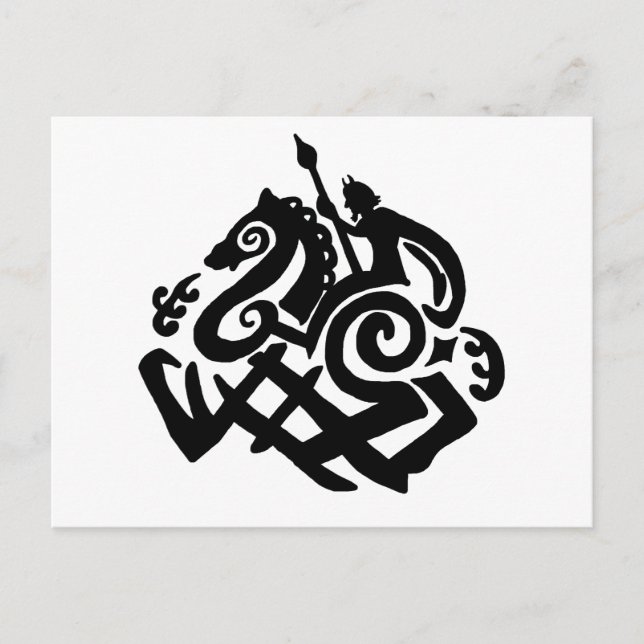 Odin och Sleipnir Vykort (Framsida)