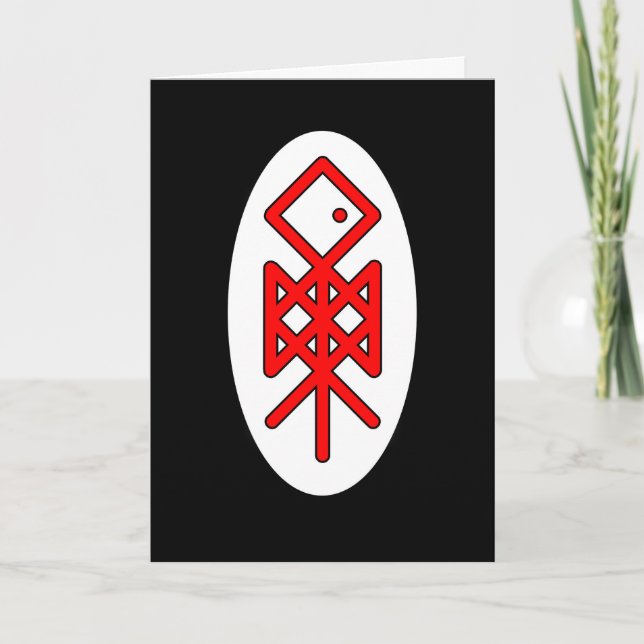 Odin öga Viking bindrun kort för hälsningar (Framsida)