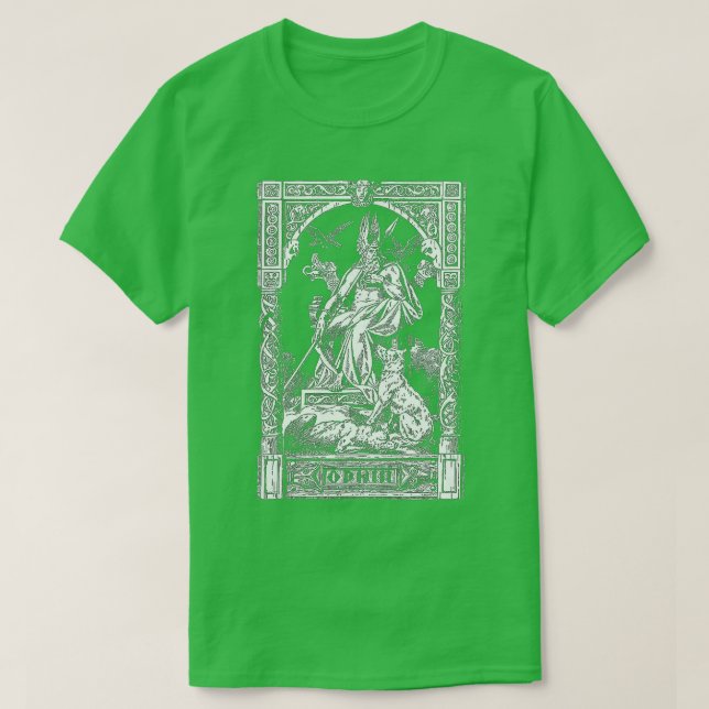 Odin på sin hone Norse Viking Mythology Allfathe T Shirt (Design framsida)