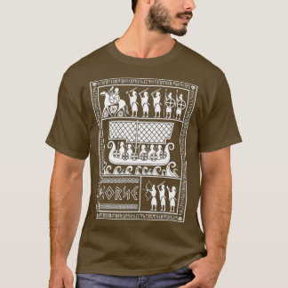 Odin på Sleipnir och Viking Warriors Norse Mytholo T Shirt