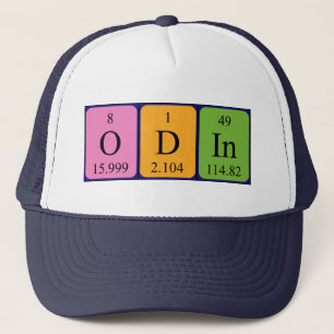 Odin periodisk bord namn hat truckerkeps