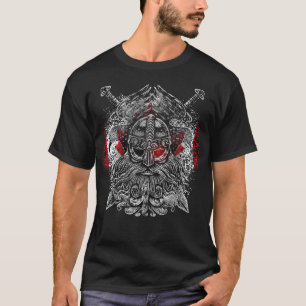 Odin ravens swords Viking Mythology Canada flagga T Shirt