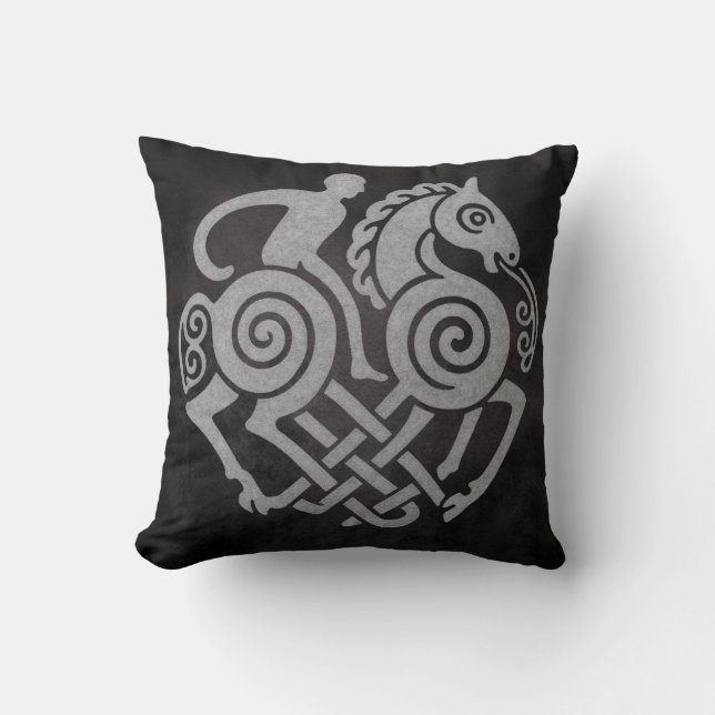 Odin Riding Sleipnir - Norse Mythology Viking Art Kudde (Framsida)