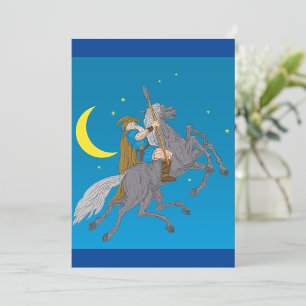 Odin Riding Sleipnir Norse Mythology Viking God Inbjudningar