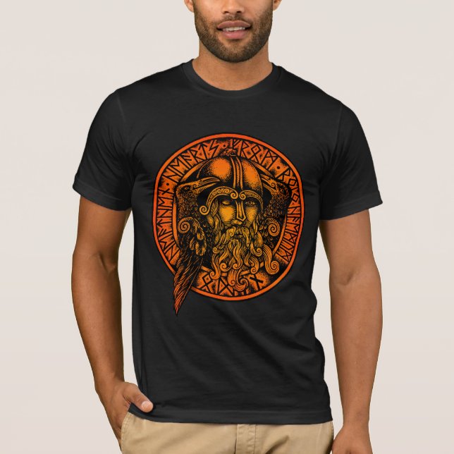 Odin runor, livets trädskjorta tee shirt (Framsida)