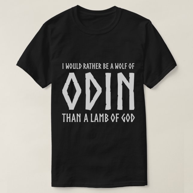Odin Viking God - Asatru Norse Mythology Viking Ho T Shirt (Design framsida)