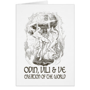 Odin, Vili och Ve Hälsningskort
