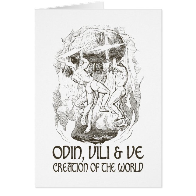 Odin, Vili och Ve Hälsningskort (Framsidan)