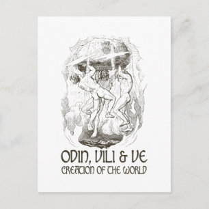 Odin, Vili och Ve Vykort