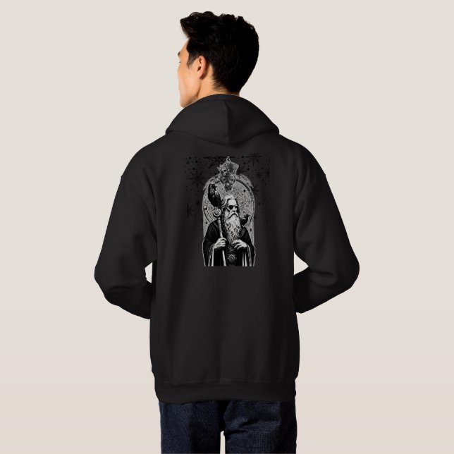 Odin Yule Viking Christmas – Norse Mythology Pagan Hoodie (Hel baksida)