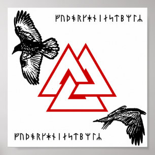 Óðinn Raven Poster