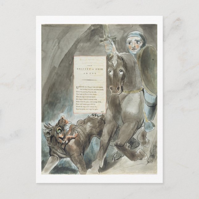 Odins härkomst, en Ode, från Vykort (Framsida)