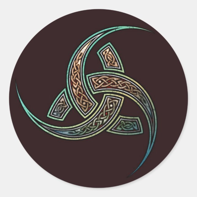 Odins Horn Stickers Runt Klistermärke (Framsida)