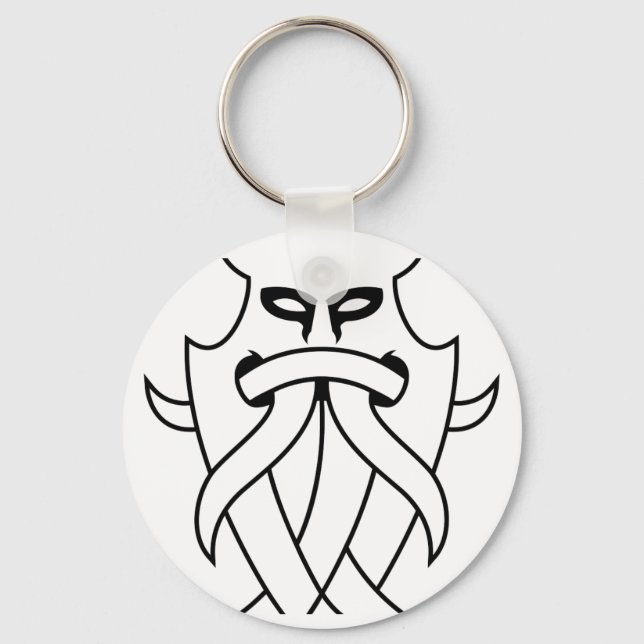 Odins maskstammar (svart skisserade) nyckelring (Framsida)