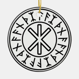 Odins skydd No.2 (svarten) Julgransprydnad Keramik