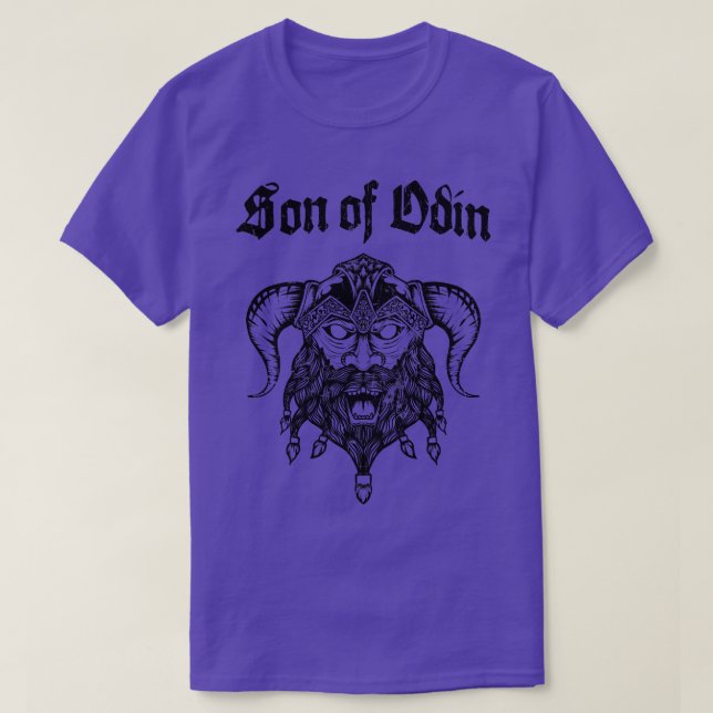Odins Son Viking Warrior Nordmann Bart T Shirt (Design framsida)