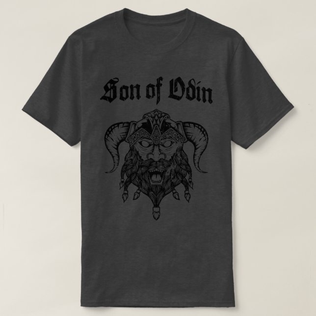 Odins Son Viking Warrior Nordmann Bart T Shirt (Design framsida)