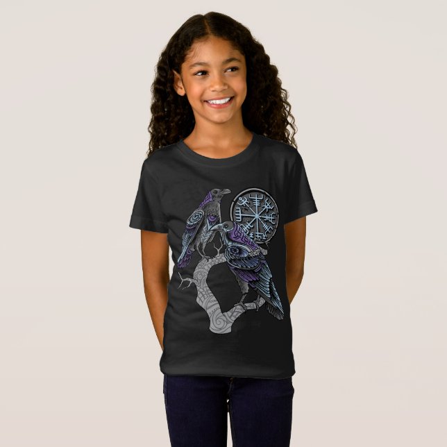 Odins viking för ravensskjorta celtic Huginn T Shirt (Hel framsida)