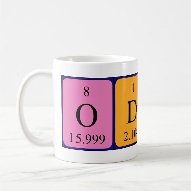 Odis Periodisk bord namn mugg (Vänster)