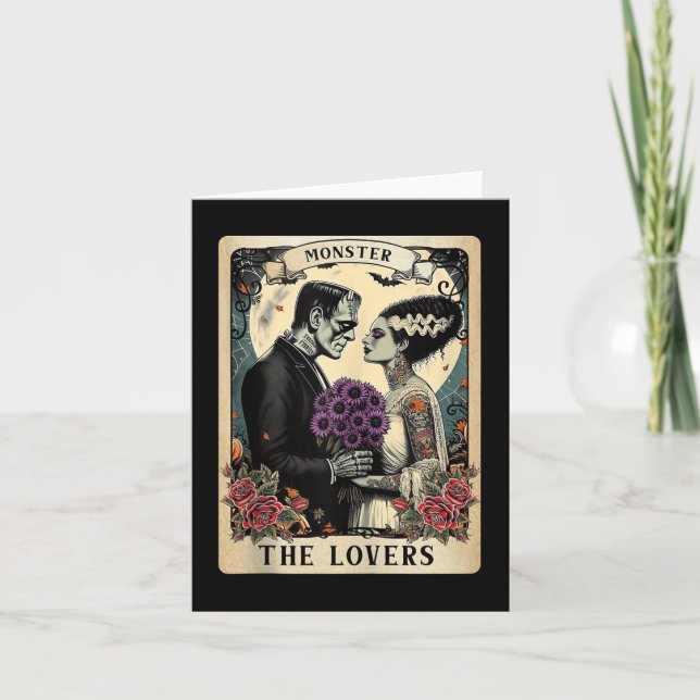 Odjuret Frankenstein Och Bruden Älskarna Taro Kort (Framsida)
