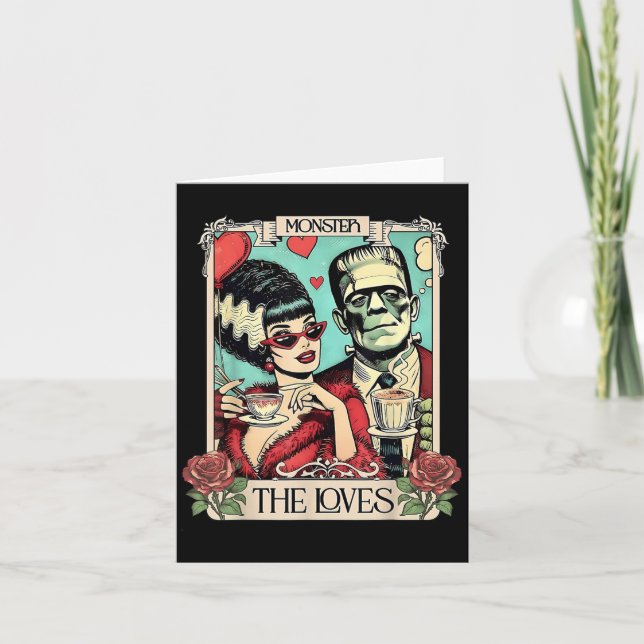 Odjuret Frankenstein Och Bruden De Älskande Taro Kort (Framsida)