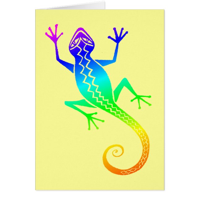 Ödla /8 hälsningskort (Framsidan)