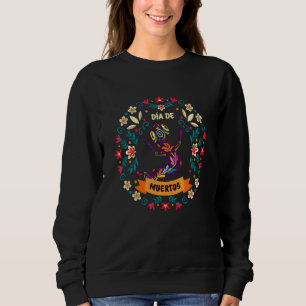 Ödla Blommig Socker Skalle Calavera Dia De Los Mue T Shirt