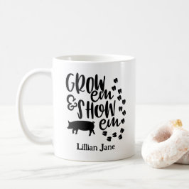 Odla dem, visa dem, gris anpassat namn kaffemugg