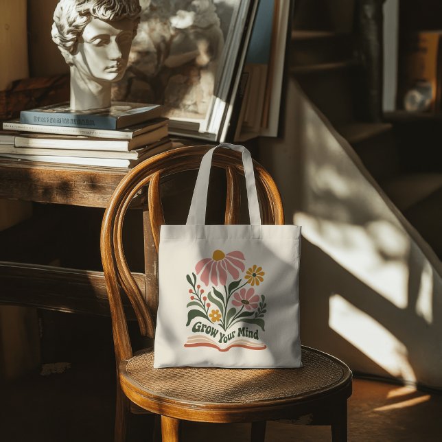 Odla Din Sinnes Blommiga Bok Tygkasse (Skapare uppladdad)