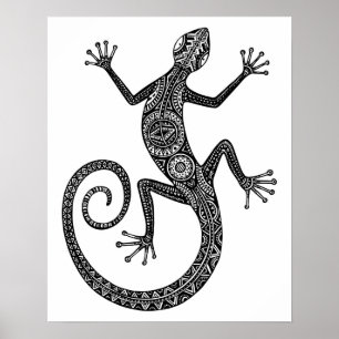 Ödla- eller Salamanderklotter 2 Poster