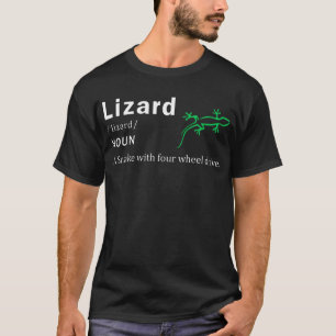 ödla en orm med fyra hjulbelastningslampor t shirt