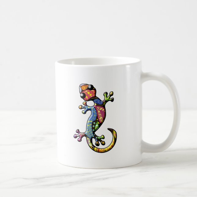 Ödla för Gecko för multifärgadCalicoklättring Kaffemugg (Höger)